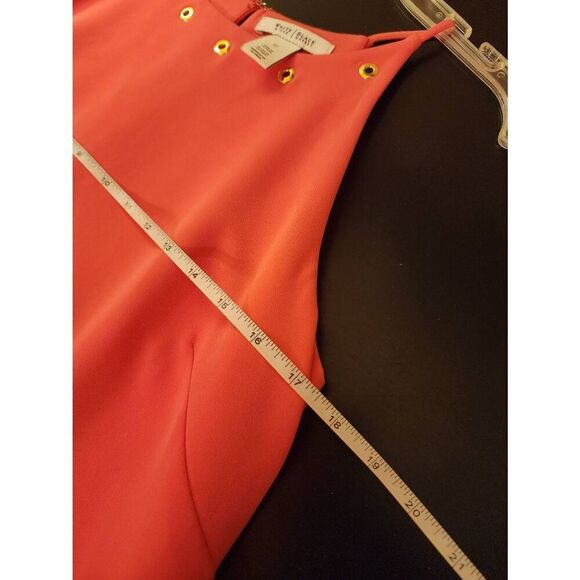 White House Black Market pink halter grommet  mini swing dress size 12 - Picture 6 of 7